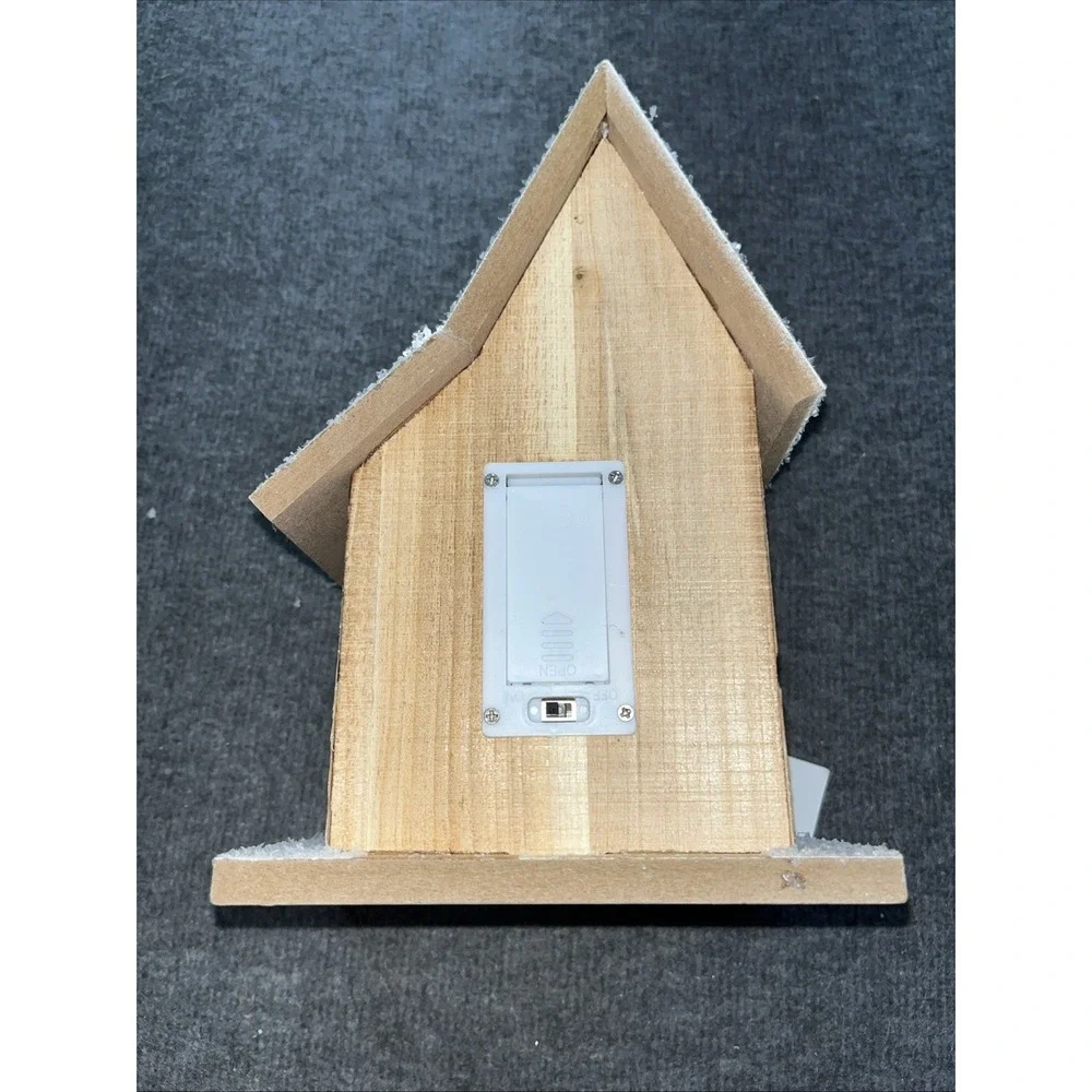Holiday Lane Christmas decorations light up house 9.5 in Wood